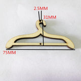 Maxbell 10 Pieces Wood Clothes Hanger Craft for Home Decoration Hanging Embellishment Children Handwork 2.5cm/0.98''