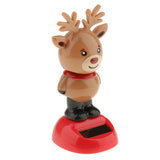 Maxbell Plastic Solar Powered Dancing Flip Flap Car Home Desk Dancer Bobble Toy Ornament Reindeer