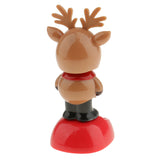 Maxbell Plastic Solar Powered Dancing Flip Flap Car Home Desk Dancer Bobble Toy Ornament Reindeer