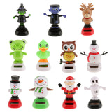 Maxbell Plastic Solar Powered Dancing Flip Flap Car Home Desk Dancer Bobble Toy Ornament Reindeer