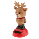 Maxbell Plastic Solar Powered Dancing Flip Flap Car Home Desk Dancer Bobble Toy Ornament Reindeer