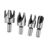 Maxbell 4 Pieces Carpentry Wood Plug Hole Cutter Claw Drill Bit Sets Tool 6/8/10/13mm