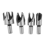 Maxbell 4 Pieces Carpentry Wood Plug Hole Cutter Claw Drill Bit Sets Tool 6/8/10/13mm