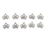 Maxbell 10 Silver Rhinestone Crown Bling Kits Craft Embellishments Scrapbook Buttons