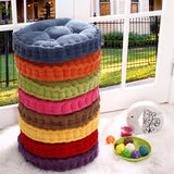 Maxbell Round Comfortable Breathable Super Soft Cotton Filling Corduroy Seat Cushion Outdoor Dining Picnic Accessory Yellow