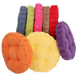 Maxbell Round Comfortable Breathable Super Soft Cotton Filling Corduroy Seat Cushion Outdoor Dining Picnic Accessory Yellow