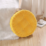 Maxbell Round Comfortable Breathable Super Soft Cotton Filling Corduroy Seat Cushion Outdoor Dining Picnic Accessory Yellow