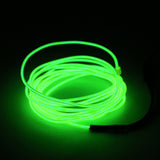 Maxbell 3 Mode Lights Luminescent Neon LED Lights Glow EL Wire String with Controller for Car Decor Party Decor Lights 5 Meters Flourescent Green