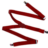 Maxbell Clip-on Braces Elastic Y-back Suspender 37x1 inch - Red