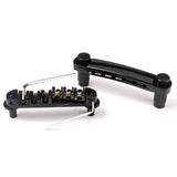 Maxbell Guitar Parts for LP SG Guitars- Zinc Alloy Saddle Bridge & Tailpiece-Black