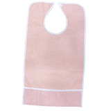 Maxbell Adjustable Large PVC Bib Cloth Protect Apron with Bottom Pockets for Eldery Patient Disability