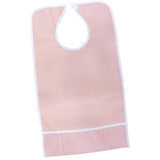 Maxbell Adjustable Large PVC Bib Cloth Protect Apron with Bottom Pockets for Eldery Patient Disability