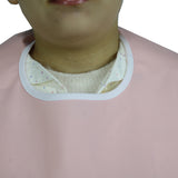 Maxbell Adjustable Large PVC Bib Cloth Protect Apron with Bottom Pockets for Eldery Patient Disability