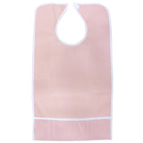 Maxbell Adjustable Large PVC Bib Cloth Protect Apron with Bottom Pockets for Eldery Patient Disability