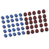 Maxbell 50 Pieces AC A/C Charging Port Service Caps R134a R12 13mm & 16mm Red Blue