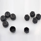 Maxbell 10 Pieces AC A/C Charging Port Service Caps R134a R12 13mm & 16mm Black