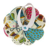 Maxbell Fabric Coated Pumpkin Shaped Wrist Wearable Pin Cushion for DIY Needlework
