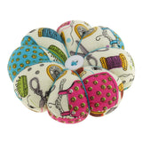 Maxbell Fabric Coated Pumpkin Shaped Wrist Wearable Pin Cushion for DIY Needlework