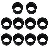 Maxbell 10 Pieces Black Rubber Fishing Rod Holder Pole Rest Rack Insert Protectors for Stainless Steel Rod Holder 50.8mm Outer Diameter