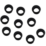 Maxbell 10 Pieces Black Rubber Fishing Rod Holder Pole Rest Rack Insert Protectors for Stainless Steel Rod Holder 50.8mm Outer Diameter