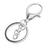 Maxbell 10 Pieces Lobster Snap Trigger Swivel Clips Hook Clasps Keychain Key Ring Plated Silver With the chain