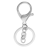 Maxbell 10 Pieces Lobster Snap Trigger Swivel Clips Hook Clasps Keychain Key Ring Plated Silver With the chain