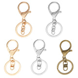 Maxbell 10 Pieces Lobster Snap Trigger Swivel Clips Hook Clasps Keychain Key Ring Plated Silver With the chain