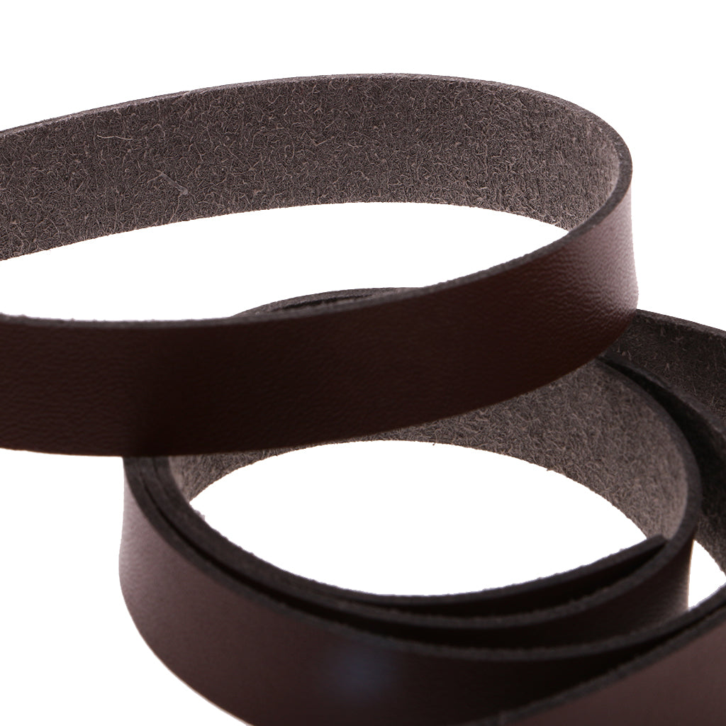 Maxbell 2 Meters Long 15mm Wide PU Leather Straps For Craft Projects Bag Handle DIY Embellishment Leathercraft Accessories Coffee