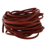 Maxbell Durable 5 Meter 3mm Flat Leather Cord For Necklace Bracelet Beading Jewelry Making DIY Accessory Coffee