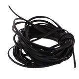 Maxbell Durable 5 Meter 3mm Flat Leather Cord For Necklace Bracelet Beading Jewelry Making DIY Accessory Black