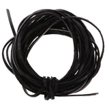 Maxbell Durable 5 Meter 3mm Flat Leather Cord For Necklace Bracelet Beading Jewelry Making DIY Accessory Black