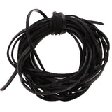 Maxbell Durable 5 Meter 3mm Flat Leather Cord For Necklace Bracelet Beading Jewelry Making DIY Accessory Black