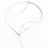 Maxbell Women Fashionable Forehead Chain Pendant Headpice Headwear Head Decor Hair Accessories Gold