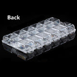 Maxbell New 12 Cells Nail Art Tip Powder Beads Stickers Rhinestone Storage Container Box Case with Clear Lid