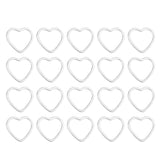 Maxbell Pack of 20PCS Alloy Heart Shape Findings Charms For Jewelry Bracelet Necklace Earrings Making Craft Silver