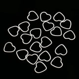 Maxbell Pack of 20PCS Alloy Heart Shape Findings Charms For Jewelry Bracelet Necklace Earrings Making Craft Silver