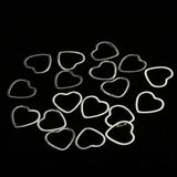 Maxbell Pack of 20PCS Alloy Heart Shape Findings Charms For Jewelry Bracelet Necklace Earrings Making Craft Silver