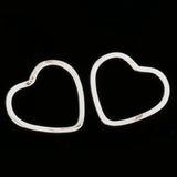 Maxbell Pack of 20PCS Alloy Heart Shape Findings Charms For Jewelry Bracelet Necklace Earrings Making Craft Silver