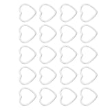 Maxbell Pack of 20PCS Alloy Heart Shape Findings Charms For Jewelry Bracelet Necklace Earrings Making Craft Silver