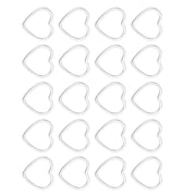 Maxbell Pack of 20PCS Alloy Heart Shape Findings Charms For Jewelry Bracelet Necklace Earrings Making Craft Silver