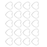 Maxbell Pack of 20PCS Alloy Heart Shape Findings Charms For Jewelry Bracelet Necklace Earrings Making Craft Silver