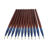Maxbell Set OF 12PCS Professional Multipurpose Liquid Eyeliner Brushes Beauty Supplies Cosmetic Tool Blue Brown 4.7 inch