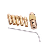 Maxbell Set of 7Pcs 0.5-3mm 3.17mm Electric Drill Bit Collet Mini Twist Drill Chuck Set