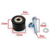 Maxbell 8mm Chain Roller Tensioner Pulley Wheel Guide for Yamaha YFZ 350 Banshee Motorbike