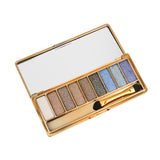 Maxbell Easy Blending Long Lasting Waterproof Quick Pigmented Vibrant 9 Colors Glitter Eyeshadow Palette 5#