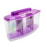 Maxbell Acrylic LED Aquarium Fish Tank Isolation Box Hatchery Incubator Box Crystal Purple 28x10x15cm
