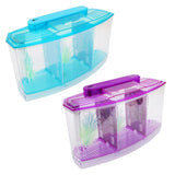 Maxbell Acrylic LED Aquarium Fish Tank Isolation Box Hatchery Incubator Box Crystal Purple 28x10x15cm