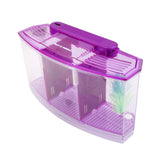 Maxbell Acrylic LED Aquarium Fish Tank Isolation Box Hatchery Incubator Box Crystal Purple 28x10x15cm