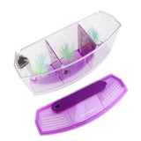 Maxbell Acrylic LED Aquarium Fish Tank Isolation Box Hatchery Incubator Box Crystal Purple 28x10x15cm