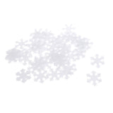 Maxbell 50 Pieces Non-woven Fabric Christmas Snowflake Patch Padded for DIY Xmas Decoration